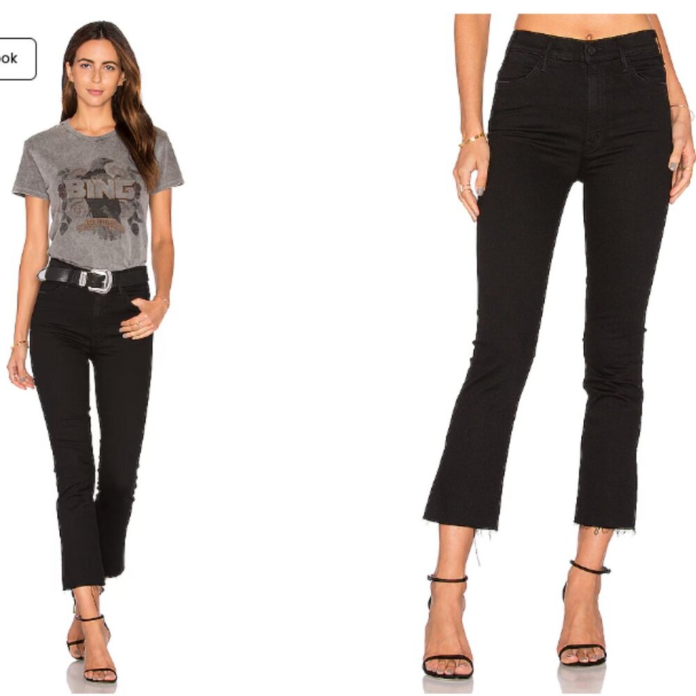 Mother Jeans The Hustler Ankle Fray Dark Wash Size 27